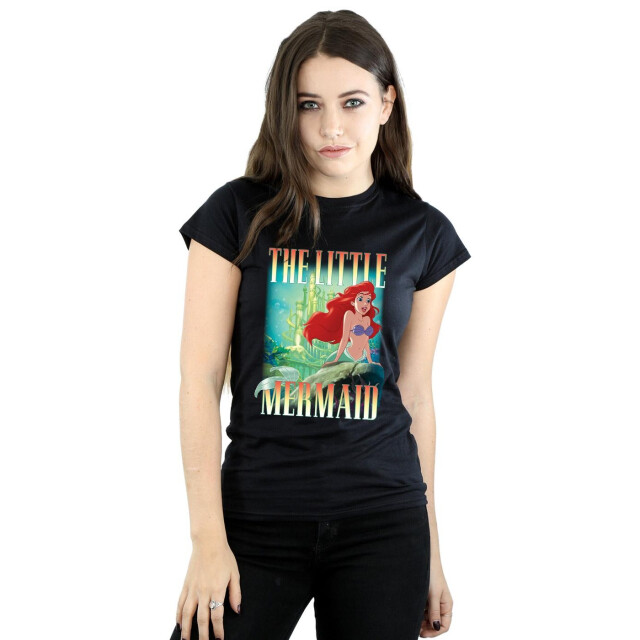 Li-cense Disney dames de kleine zeemeermin ariël montage katoenen t-shirt UTBI36928_black large