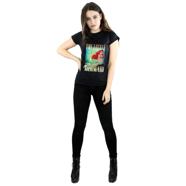 Li-cense Disney dames de kleine zeemeermin ariël montage katoenen t-shirt UTBI36928_black large