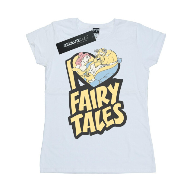 Li-cense Disney dames beauty and the beast i love fairy tales katoenen t-shirt UTBI36847_white large
