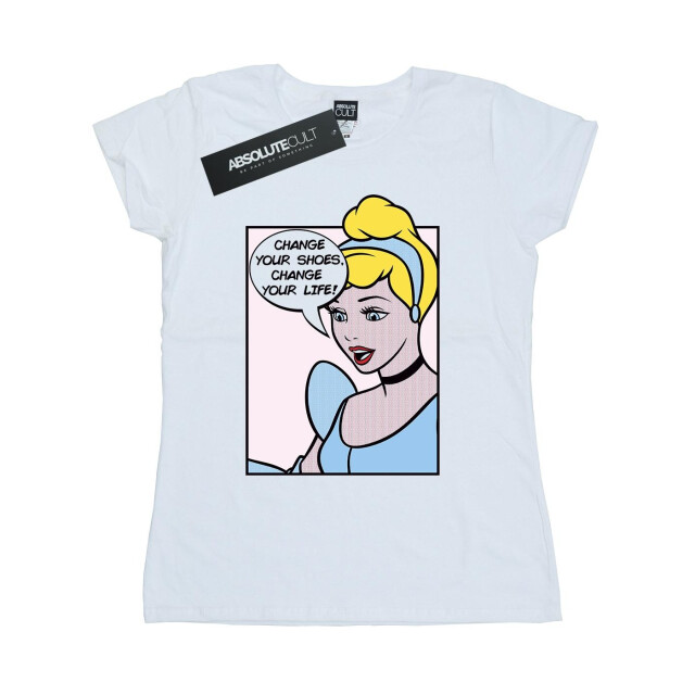 Li-cense Disney princess dames assepoester pop art katoenen t-shirt UTBI36793_white large
