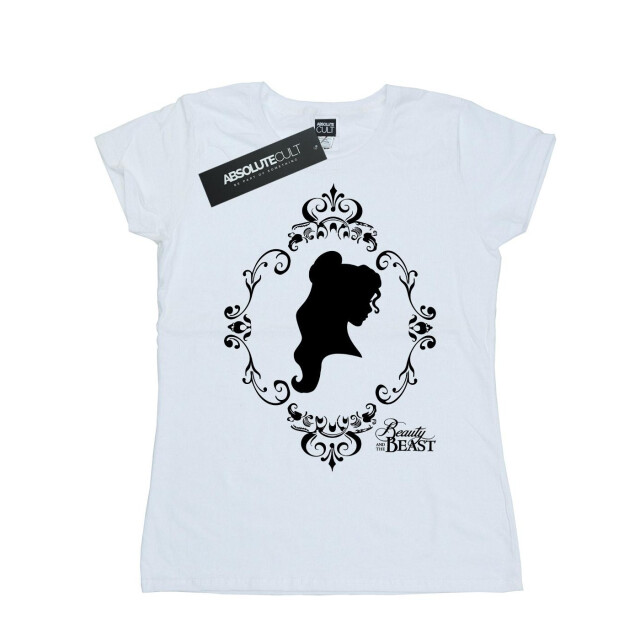Li-cense Disney princess dames belle silhouette katoenen t-shirt UTBI36813_white large