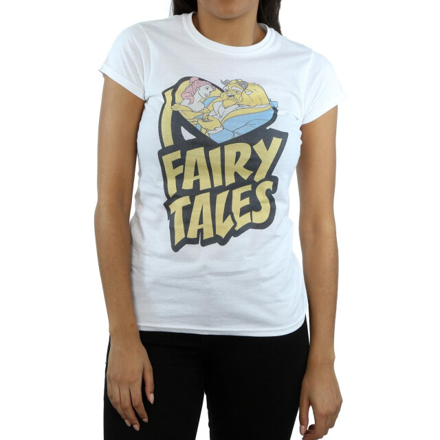 Li-cense Disney dames beauty and the beast i love fairy tales katoenen t-shirt UTBI36847_white large