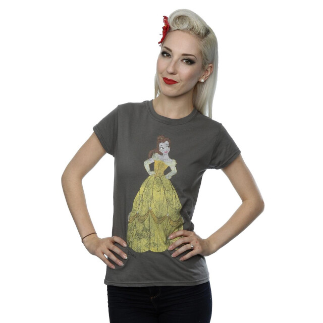 Li-cense Disney princess dames klassiek belle katoenen t-shirt UTBI36767_charcoal large