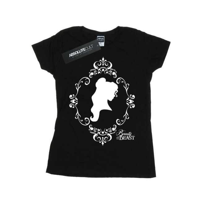 Li-cense Disney princess dames belle silhouette katoenen t-shirt UTBI36813_black large