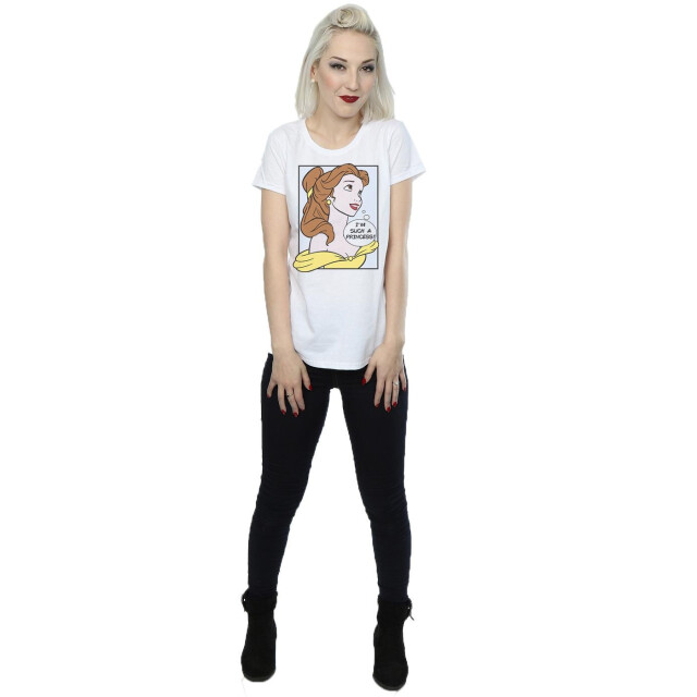 Li-cense Disney princess dames belle pop art katoenen t-shirt UTBI36795_white large