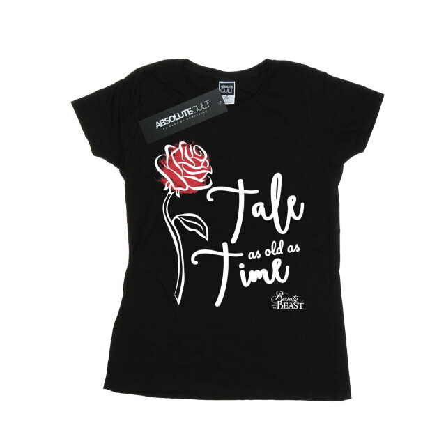 Li-cense Disney dames tale as old as time rose katoenen t-shirt UTBI36825_black large