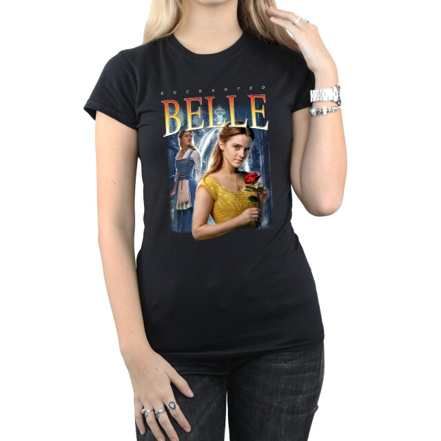 Li-cense Disney dames beauty and the beast belle montage katoenen t-shirt UTBI36927_black large