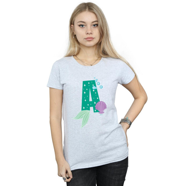 Li-cense Disney dames alfabet a is voor ariel katoenen t-shirt UTBI36932_sportsgrey large