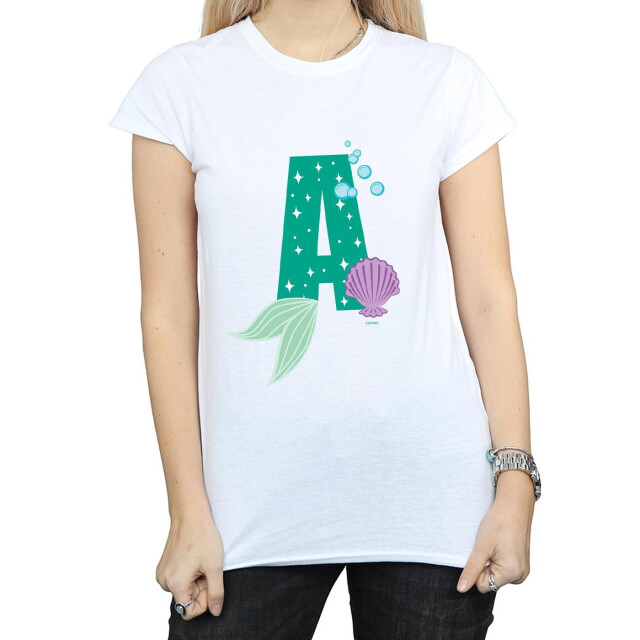 Li-cense Disney dames alfabet a is voor ariel katoenen t-shirt UTBI36932_white large