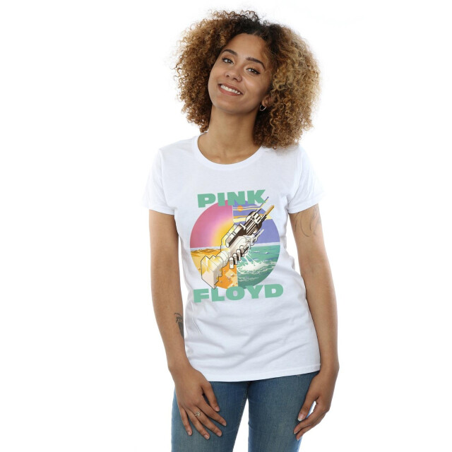 Li-cense Pink floyd dames wish you were here katoenen t-shirt UTBI36664_white large