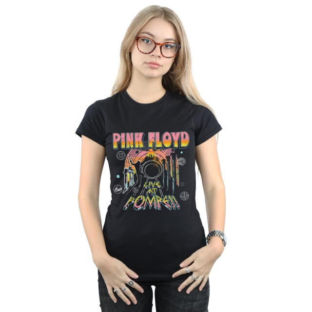 Li-cense Pink floyd dames live at pompeii katoenen t-shirt UTBI36671_black large