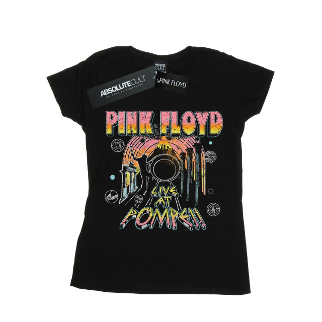 Li-cense Pink floyd dames live at pompeii katoenen t-shirt UTBI36671_black large