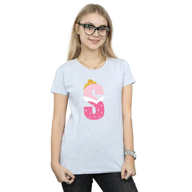 Li-cense Disney dames alfabet s is voor doornroosje katoenen t-shirt UTBI36975_sportsgrey large