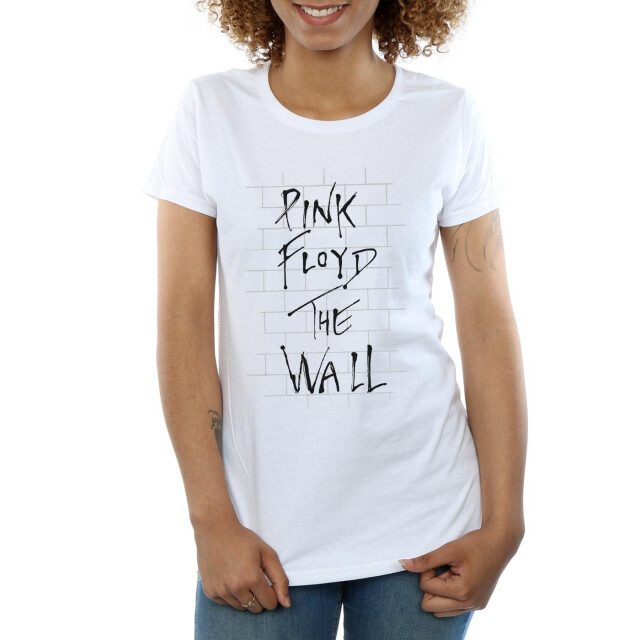 Li-cense Pink floyd dames the wall katoenen t-shirt UTBI36624_white large