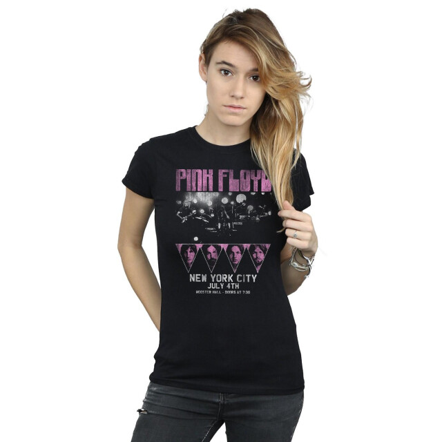 Li-cense Pink floyd dames tour nyc katoenen t-shirt UTBI36627_black large