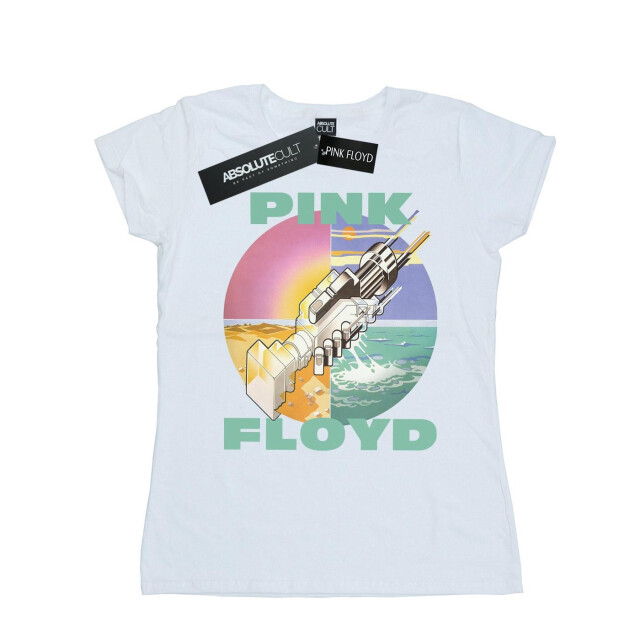 Li-cense Pink floyd dames wish you were here katoenen t-shirt UTBI36664_white large