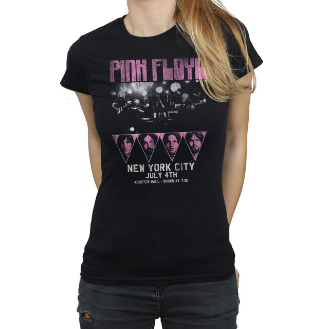 Li-cense Pink floyd dames tour nyc katoenen t-shirt UTBI36627_black large