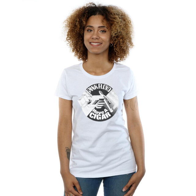 Li-cense Pink floyd dames have a cigar katoenen t-shirt UTBI36628_white large