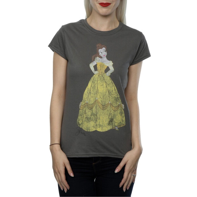 Li-cense Disney princess dames klassiek belle katoenen t-shirt UTBI36767_charcoal large