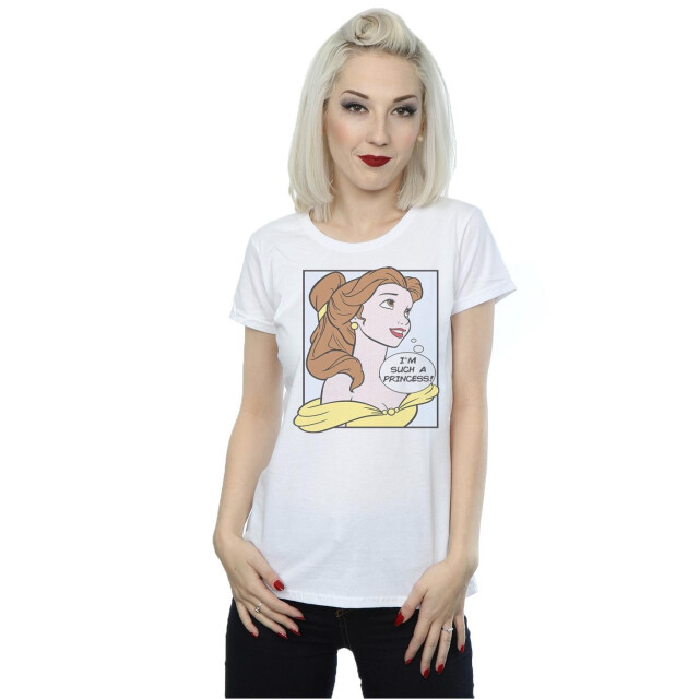 Li-cense Disney princess dames belle pop art katoenen t-shirt UTBI36795_white large