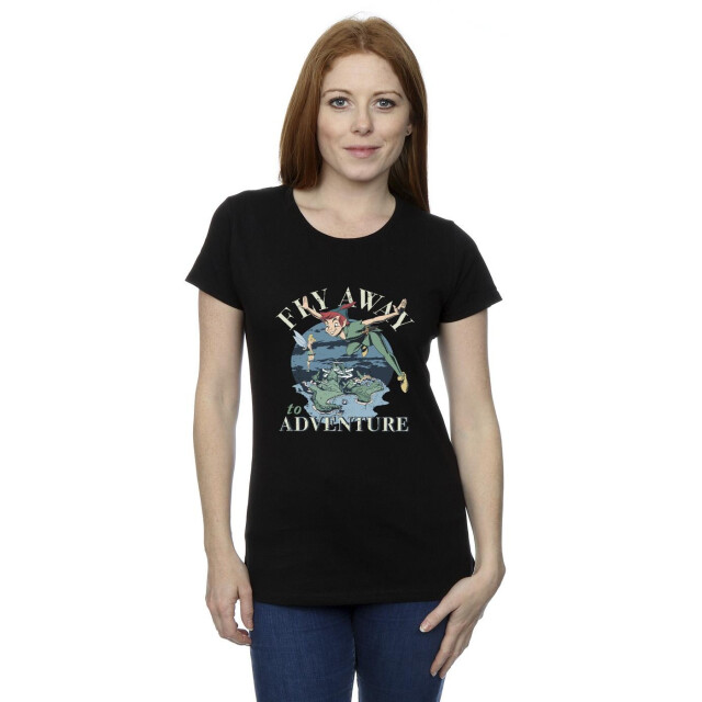 Li-cense Disney dames peter pan vlieg weg op avontuur katoenen t-shirt UTBI36586_black large