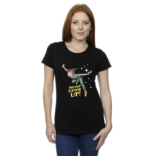 Li-cense Disney dames peter pan wordt nooit volwassen katoenen t-shirt UTBI36604_black large