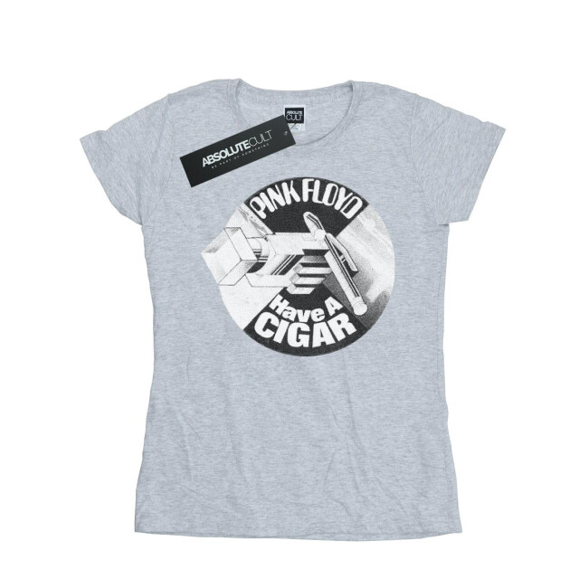 Li-cense Pink floyd dames have a cigar katoenen t-shirt UTBI36628_sportsgrey large