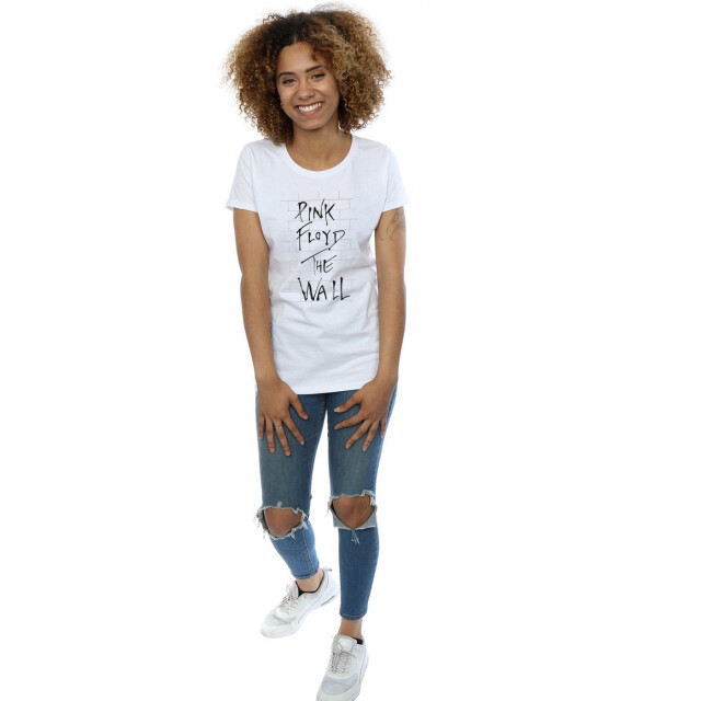 Li-cense Pink floyd dames the wall katoenen t-shirt UTBI36624_white large