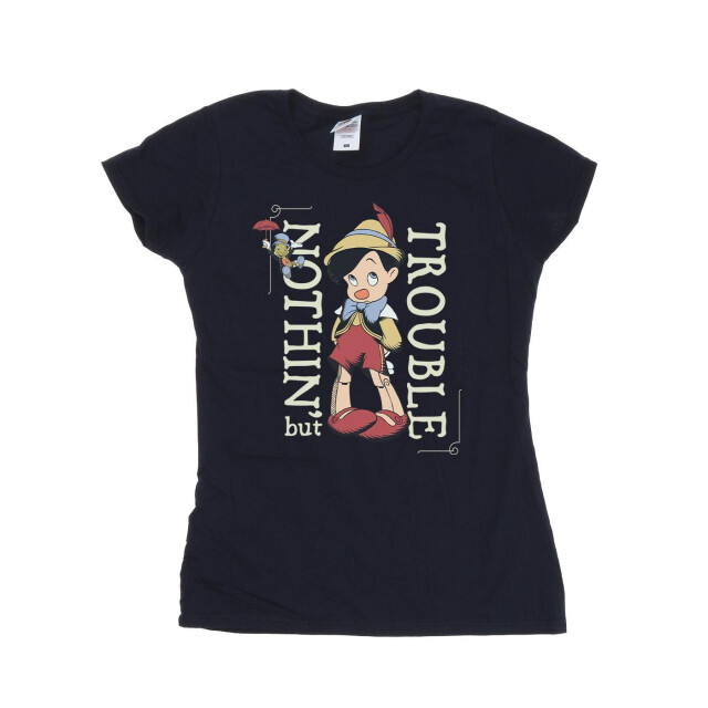 Li-cense Disney dames pinokkio niets dan problemen katoenen t-shirt UTBI36725_navyblue large