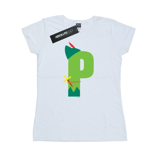 Li-cense Disney dames alfabet p is voor peter pan katoenen t-shirt UTBI36575_white large