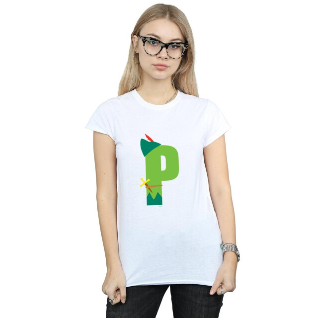 Li-cense Disney dames alfabet p is voor peter pan katoenen t-shirt UTBI36575_white large
