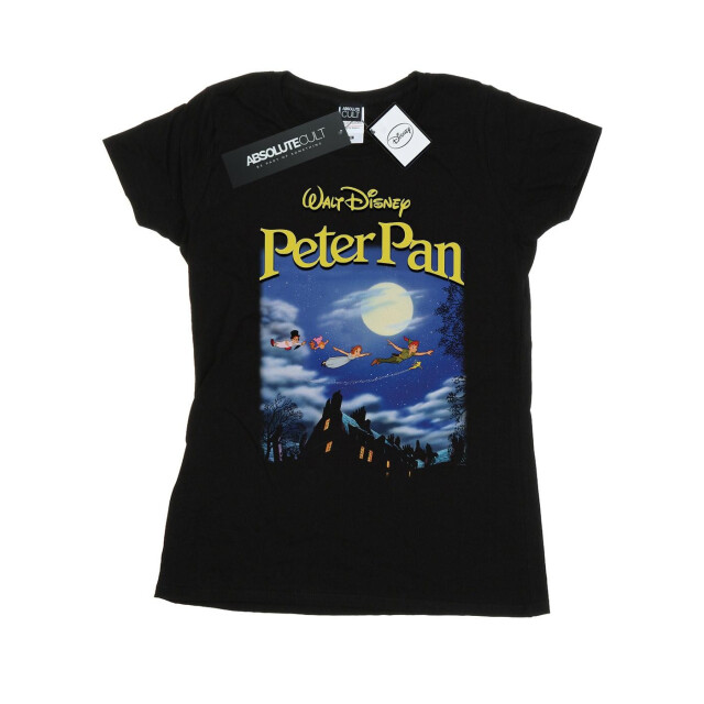 Li-cense Disney dames peter pan come with me hommage katoenen t-shirt UTBI36585_black large