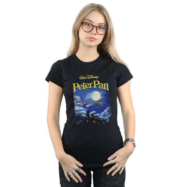 Li-cense Disney dames peter pan come with me hommage katoenen t-shirt UTBI36585_black large