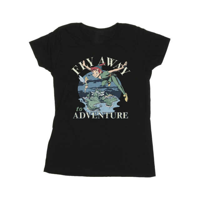 Li-cense Disney dames peter pan vlieg weg op avontuur katoenen t-shirt UTBI36586_black large
