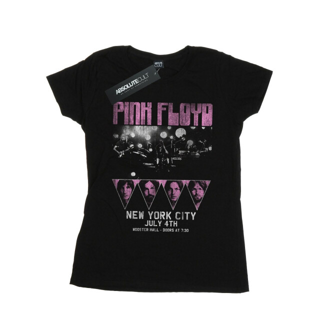 Li-cense Pink floyd dames tour nyc katoenen t-shirt UTBI36627_black large