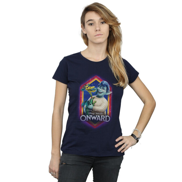 Li-cense Disney dames onward laurel and y crest katoenen t-shirt UTBI36515_navyblue large