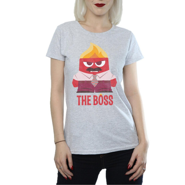 Li-cense Disney dames inside out boosheid de baas katoenen t-shirt UTBI36445_sportsgrey large