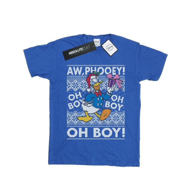 Li-cense Disney dames donald duck kerst fair isle katoenen vriendje t-shirt UTBI36468_royalblue large