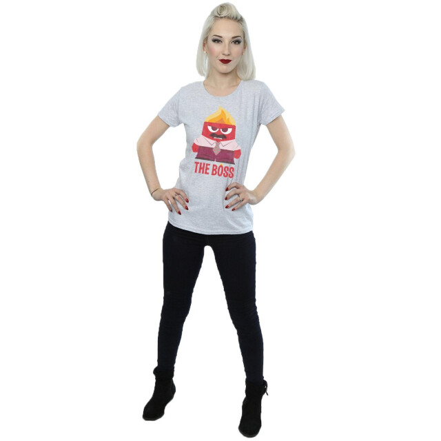 Li-cense Disney dames inside out boosheid de baas katoenen t-shirt UTBI36445_sportsgrey large