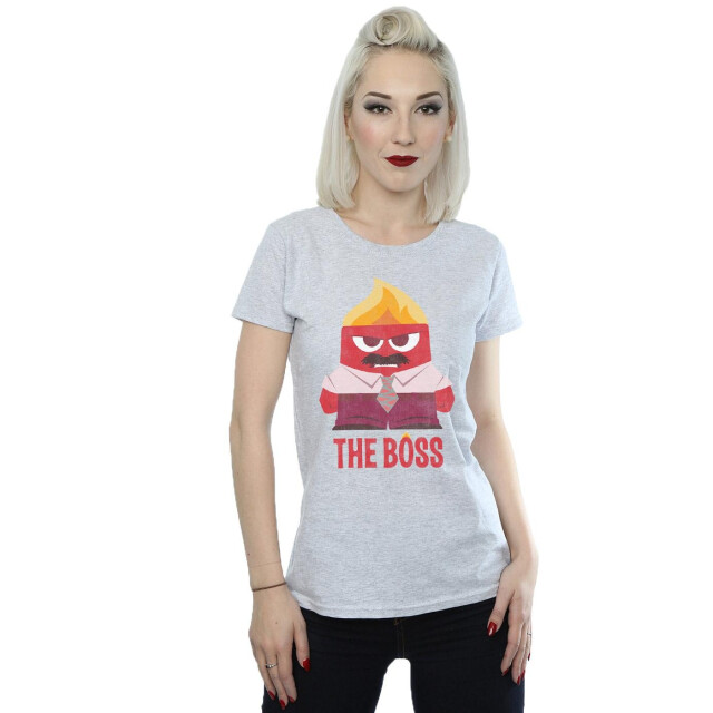 Li-cense Disney dames inside out boosheid de baas katoenen t-shirt UTBI36445_sportsgrey large