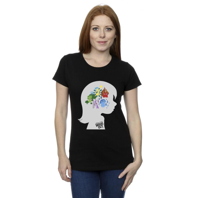 Li-cense Disney dames inside out hoofd silhouet katoenen t-shirt UTBI36420_black large