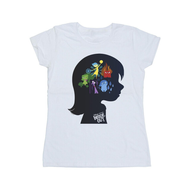 Li-cense Disney dames inside out hoofd silhouet katoenen t-shirt UTBI36420_white large