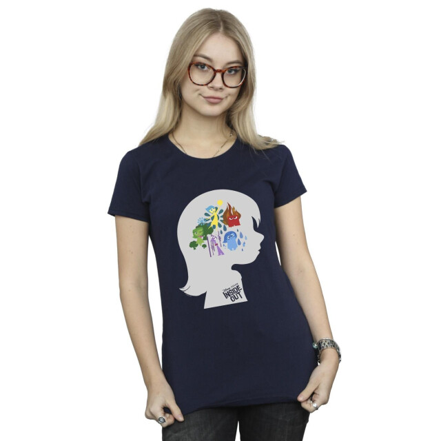Li-cense Disney dames inside out hoofd silhouet katoenen t-shirt UTBI36420_navyblue large