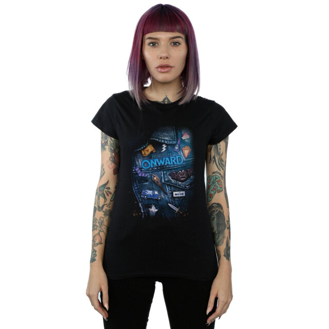 Li-cense Disney dames onward jasje detail katoenen t-shirt UTBI36473_black large