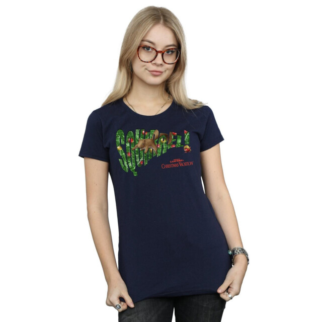Li-cense National lampoon´s christmas vacation dames eekhoornboom katoenen t-shirt UTBI36330_navyblue large