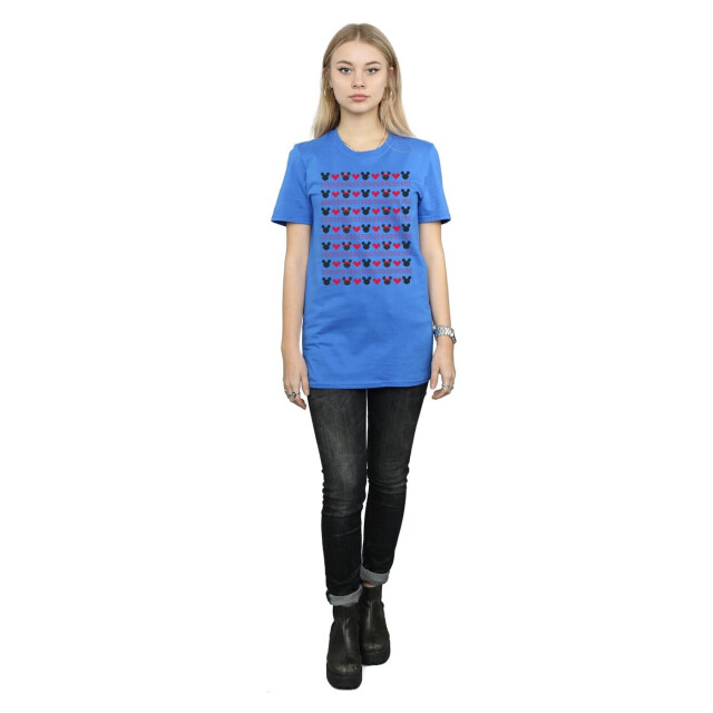 Li-cense Disney dames mickey en minnie kersthartjes katoenen vriendje t-shirt UTBI36370_royalblue large