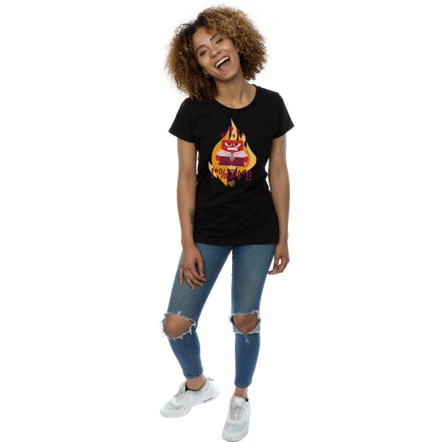 Li-cense Disney dames inside out fired up katoenen t-shirt UTBI36419_black large