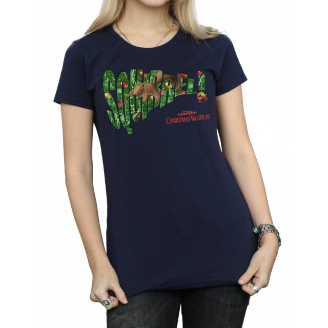 Li-cense National lampoon´s christmas vacation dames eekhoornboom katoenen t-shirt UTBI36330_navyblue large
