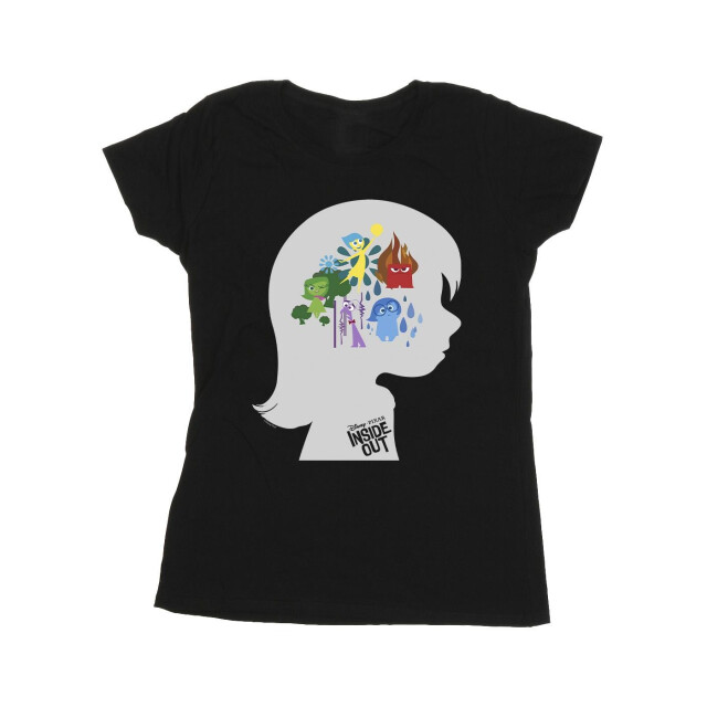 Li-cense Disney dames inside out hoofd silhouet katoenen t-shirt UTBI36420_black large