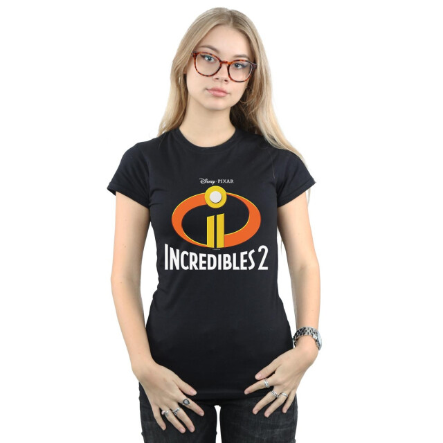 Li-cense Disney dames incredibles 2 emblem logo katoenen t-shirt UTBI35979_black large